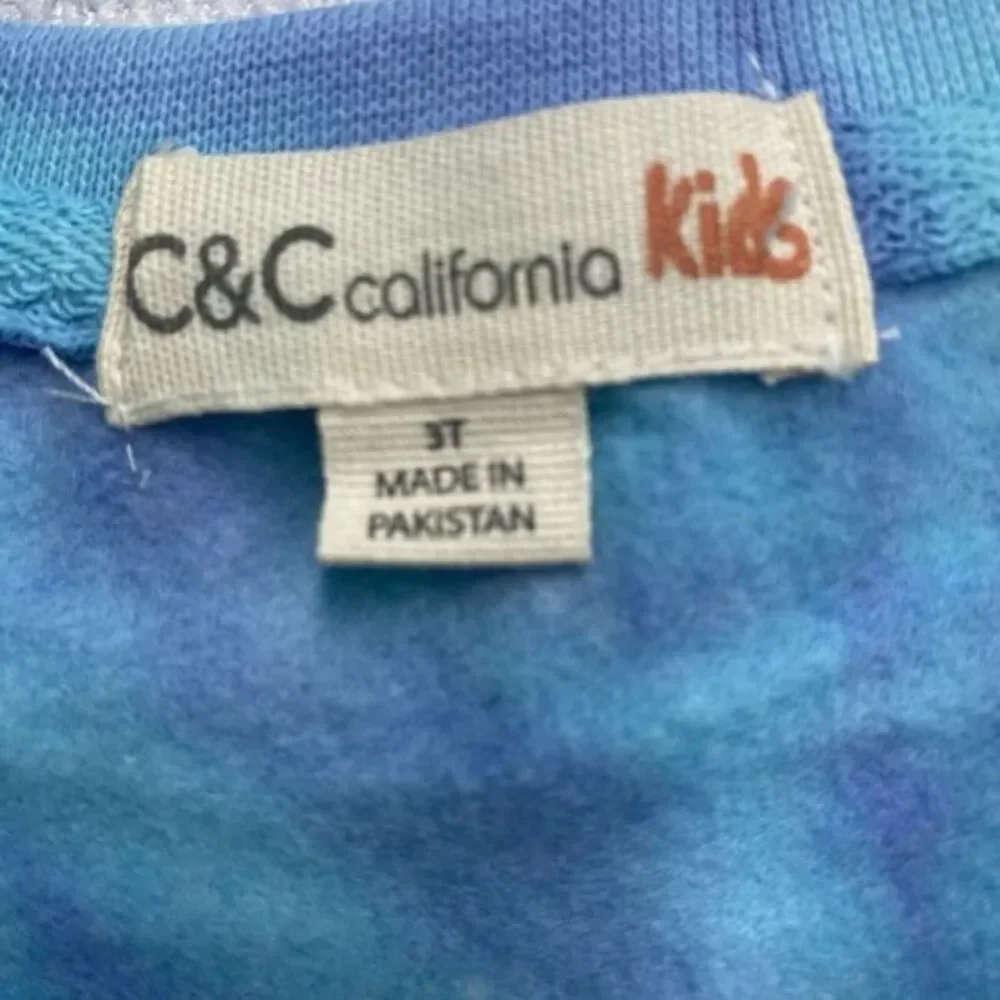 C&C CALIFORNIA 3T‎ Dreamer Blue Tie Dye Pullover Sweatshirt Pants Set
